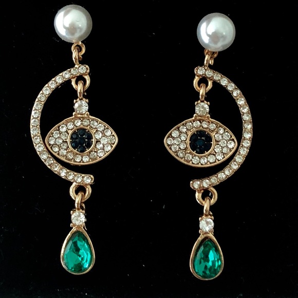 Jewelry - Gorgeous evil eye earrings BRAND NEW